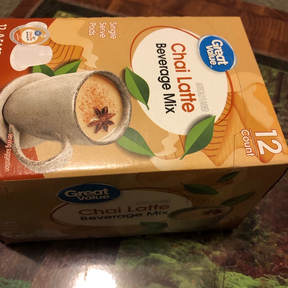 Great Value Chai Latte Single Serve Box - Gold/Tan